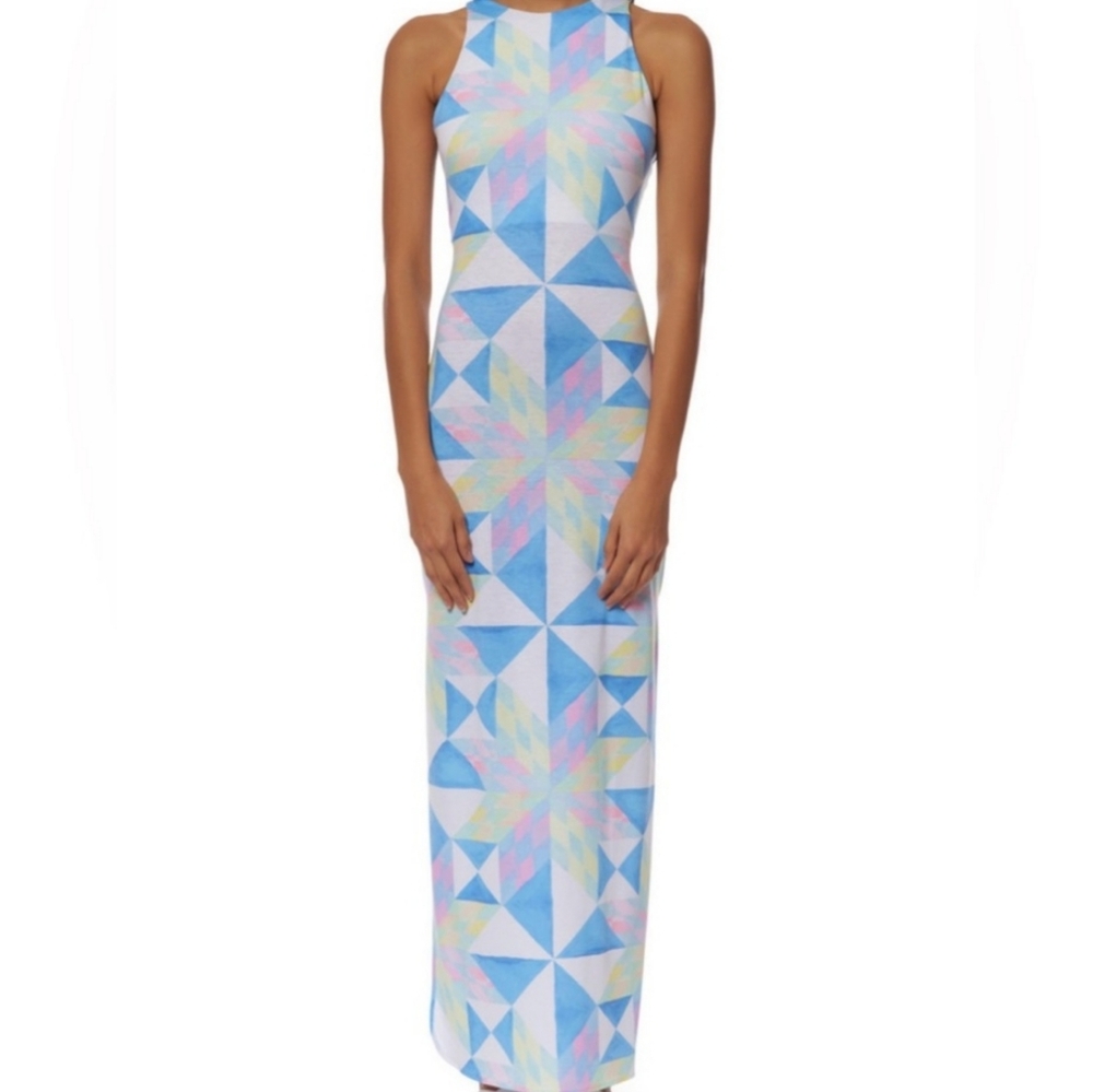 Mara Hoffman Geometric Multicolor Maxi Dress XS